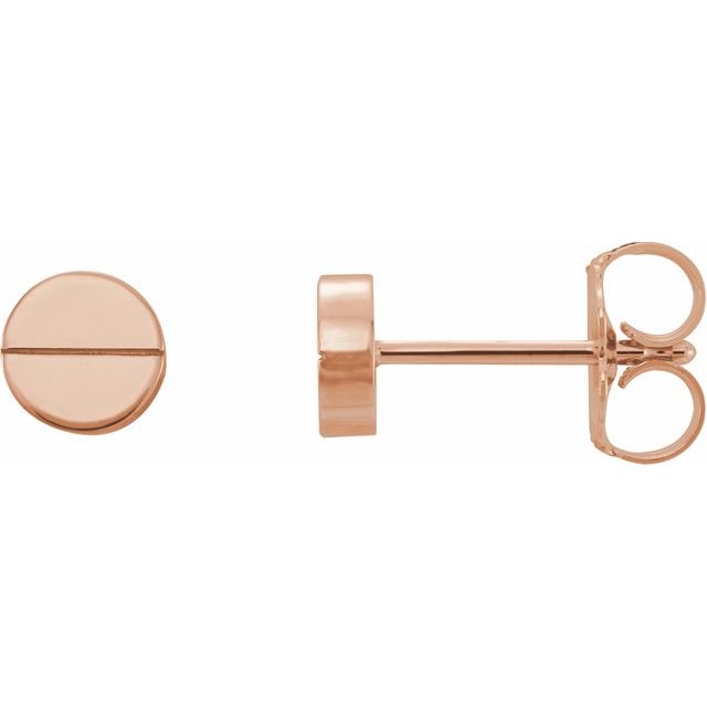 rose gold screw stud post earrings
