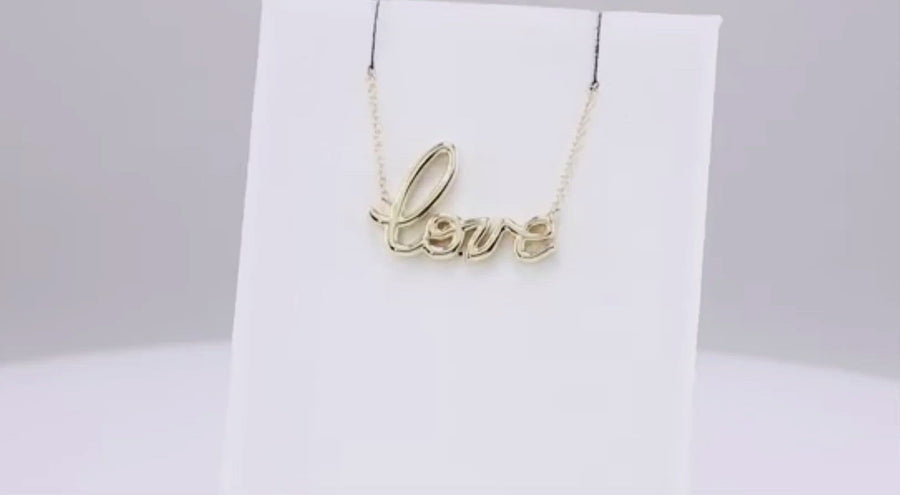 Love Affirmation Script Necklace 16