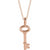 Petite Key charm necklace rose gold | Abrau Jewelry