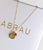 Lotus Flower Stamped Circle Necklace in Gold | Gifts for Women