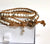 White Howlite Natural Leather 3-Wrap Semi Precious Gemstone Bracelet