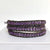amethyst leather wrap bracelet | abrau jewelry