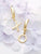 14K Gold Single Initial Hoop Dangle Earring {More Options}