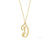14k yellow gold script necklace