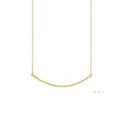 Curved Skinny Bar Necklace by Stuller | Abrau Jewelry