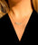 Pave Diamond Feather Leaf Necklace | Abrau Jewelry