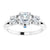 3 Stone Engagement Ring with Sapphire Diamonds Included in Price