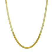 Herringbone Necklace 14K Solid Gold As Seen on Celebrities | Abrau Jewelry