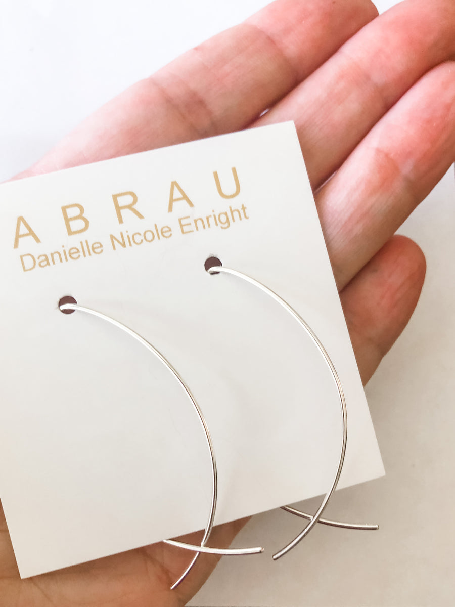 sterling silver large arc wires | abrau jewelry
