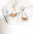 hammered crescent moon artisan earrings in gold filled