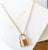 Gold Filled Padlock Lock Pendant Necklace on Adjustable Slider Chain