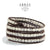 white howlite leather wrap bracelet