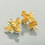 Matte gold honey bee post stud earrings