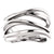 14k white gold open space chunky ring
