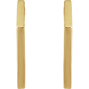 Modern Geometric Square Hoop Post Earrings - 14K Yellow Gold {More Options}