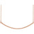 Rose Gold Curved Bar Necklace | Abrau Jewelry