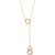 14k yellow gold diamond lariat necklace