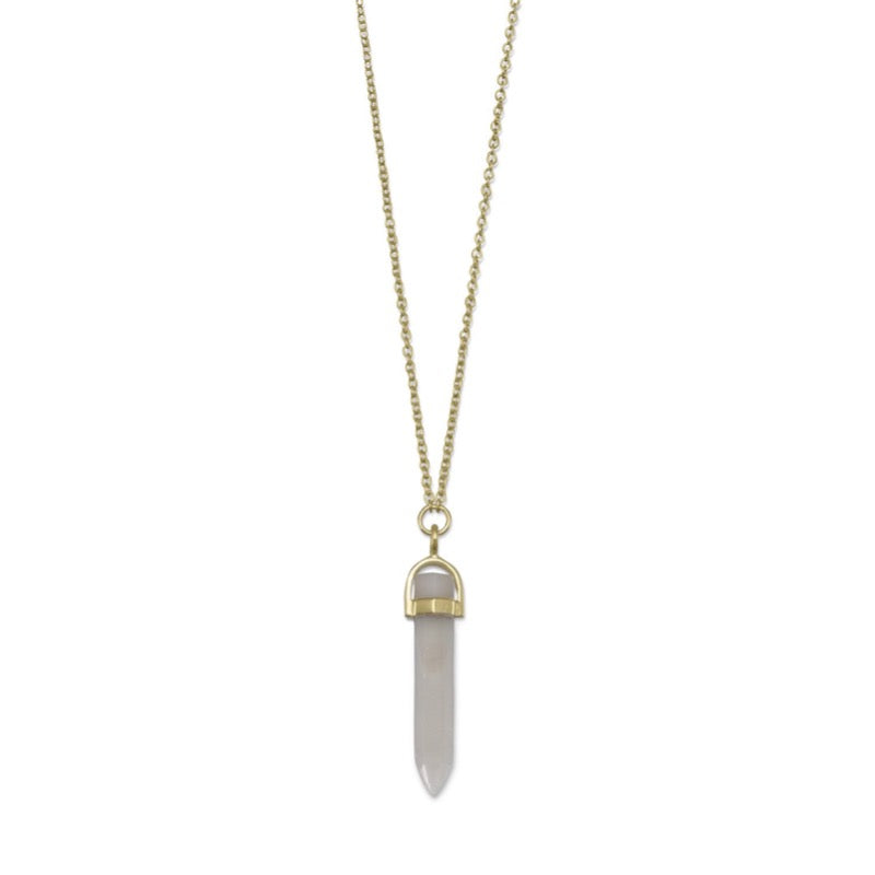 Moonstone Spike Necklace | Abrau Jewelry