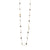 Long Necklace with labradorite and clear quartz gemstones 38" length | abrau jewelry
