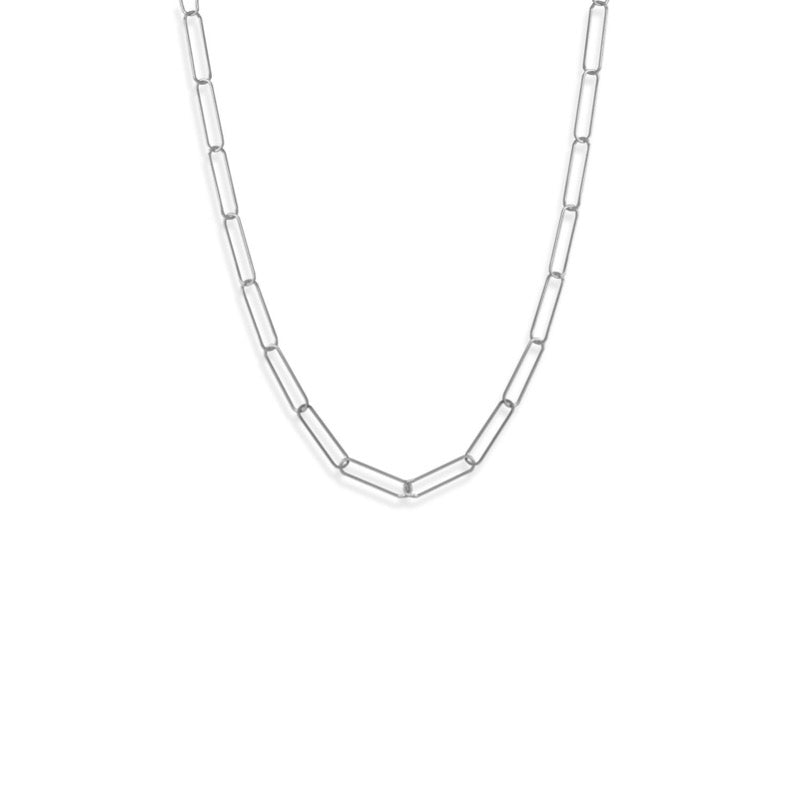 Sterling Silver Paperclip Chain | Abrau Jewelry
