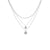 3 Layered Coin Sterling Silver Necklace | Abrau Jewelry