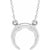 White Gold Inverted Crescent Moon Necklace