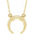 14K Solid Gold Upside Down Inverted Crescent Moon 18" Necklace {More Options}