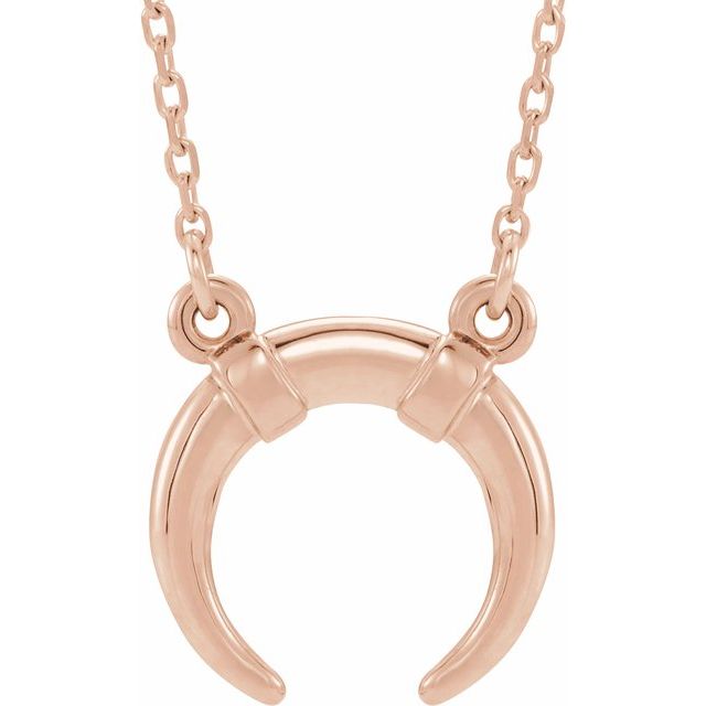 Rose Gold Upside Down Tiny Moon Necklace