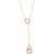 sexy lariat necklace in rose gold with diamonds