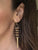 Kelly Clarkson Long Boho Style Shoulder Grazing Gold Beaded Earrings