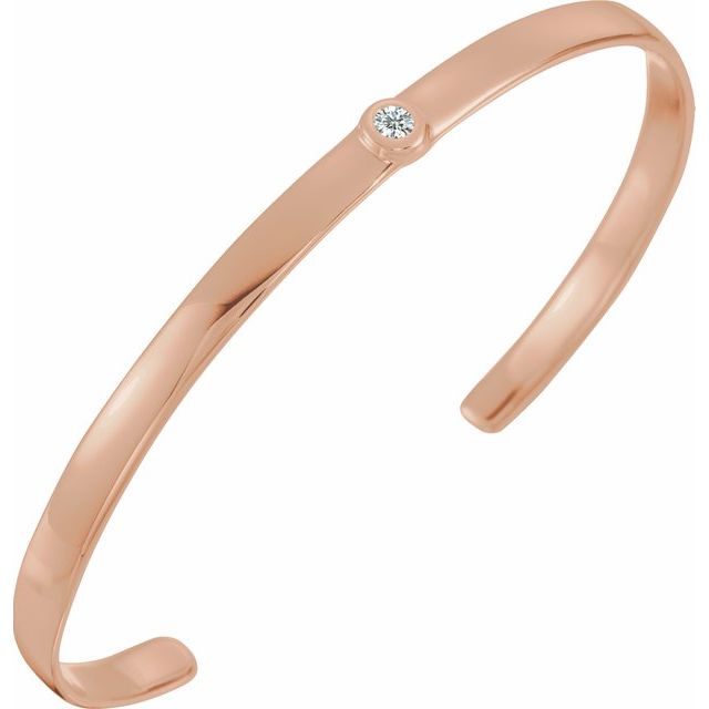 Rose Gold Diamond Cuff Bracelet by Stuller Abrau Jewelry