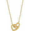 Valentine's Day Gift Ideas Gold Interlocking heart necklace | abrau Jewelry