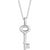 Petite Key charm necklace white gold | Abrau Jewelry
