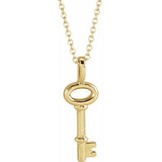Petite Key charm necklace | Abrau Jewelry