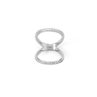 Split CZ Knuckle ring - Sterling Silver or 14K Gold Vermeil {More Options}