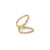 Split CZ Knuckle ring - Sterling Silver or 14K Gold Vermeil {More Options}