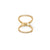 Modern gold cz double band split ring | abrau