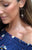 Danielle Enright wearing her Crystal Point Hoop Earrings | Abrau Jewelry