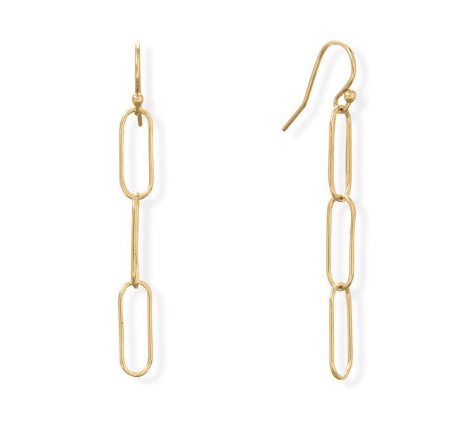 Paperclip Earrings Gold-Filled or Sterling Silver