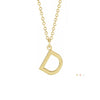14K yellow gold initial letter pendant necklace - choose your letter