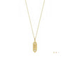 gold initial pendant necklace in 14k yellow gold