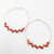 Carnelian Wire Wrapped Hoops by Abrau Jewelry