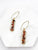 garnet bar wire wrapped earrings | Abrau
