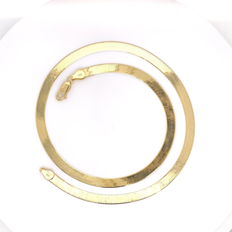 Gold Abrau Jewelry Necklace Herringbone Chain As Seen on Stars