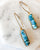 Turquoise Gold Filled Earrings Handmade by Abrau Jewelry