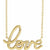 Love Affirmation Script Necklace 16" White, Yellow, Rose Gold or Sterling Silver
