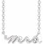 Mrs Script Necklace 16" White, Yellow, Rose Gold or Sterling Silver