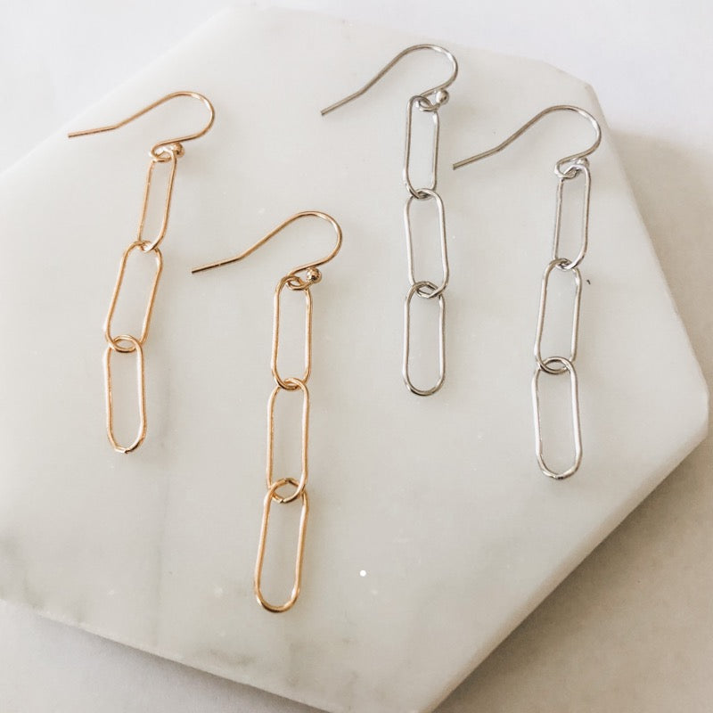 Paper clip earrings by Abrau Jewelry