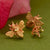 rose gold vermeil stud post bumblebee honey bee earrings