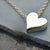 sterling silver heart bead necklace